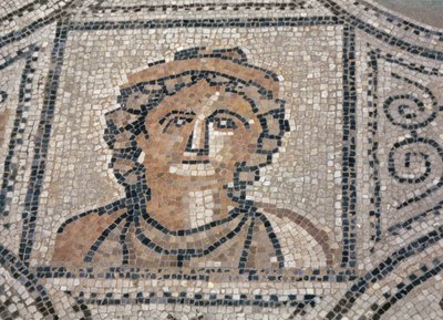 Roman woman, from floor of a house by Roman